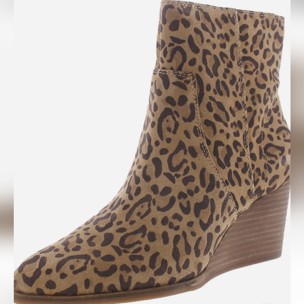 New Lucky Brand Wafael Womens Suede Wedge Booties.